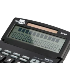 CALCULADORA LIDERPAPEL SOBREMESA XF40 12 DIGITOS DOS LINEAS SOLAR Y PILAS NEGRO 175X120X30 MM 40% PLASTICO