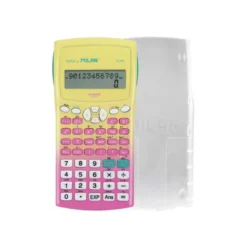 CALCULADORA MILAN CIENTIFICA M240 SUNSET TAPA TRANSLUCIDA 2 LINEAS 240 FUNCIONES 10+2 DIGITOS COLOR ROSA /AMARILLO