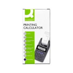 CALCULADORA Q-CONNECT IMPRESORA PANTALLA PAPEL KF11213 12 DIGITOS NEGRA