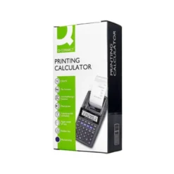 CALCULADORA Q-CONNECT IMPRESORA PANTALLA PAPEL KF11213 12 DIGITOS NEGRA