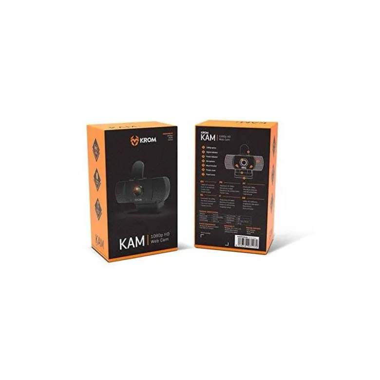 CAMARA WEBCAM GAMING KROM 1080P HD CON MICROFONO Y TRIPODE INCLUIDO