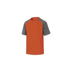 Camiseta manga corta Deltaplus de color Naranja y Gris Talla L