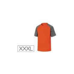 Camiseta manga corta Deltaplus de color Naranja y Gris Talla XXXL