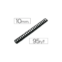 Canutillo plastico Marca Q-connect Redondo 10 MM Negro