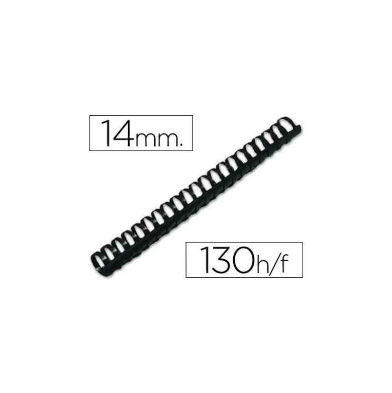 Canutillo plastico Marca Q-connect Redondo 14 MM Negro