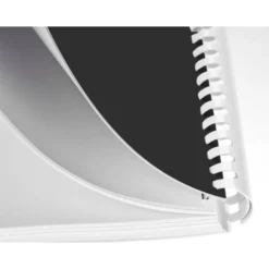 Canutillo q-connect redondo 14 mm plastico blanco capacidad 130 hojas caja de 100 unidades