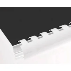 Canutillo q-connect redondo 25 mm plastico blanco capacidad 225 hojas caja de 50 unidades