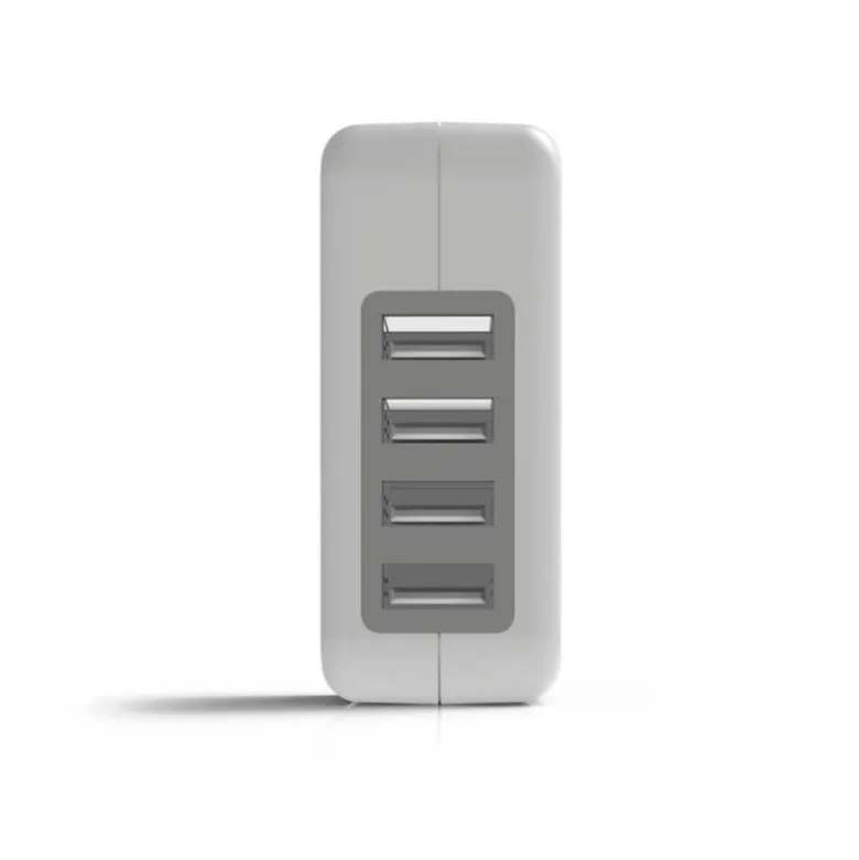 CARGADOR DE PARED GROOVY 4 USB COLOR BLANCO