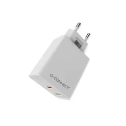 CARGADOR DE PARED USB-A Y USB-C Q-CONNECT 20 W BLANCO