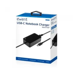 CARGADOR EWENT PARA PORTATIL USB TYPE-C 100-240V 45W