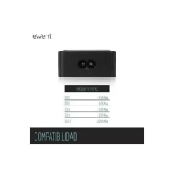 CARGADOR EWENT PARA PORTATIL USB TYPE-C 100-240V 45W