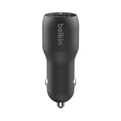 CARGADOR PARA COCHE BELKIN CCB001BTBK DOBLE USB-A 24W 12W X2 COLOR NEGRO