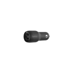 CARGADOR PARA COCHE BELKIN CCB001BTBK DOBLE USB-A 24W 12W X2 COLOR NEGRO