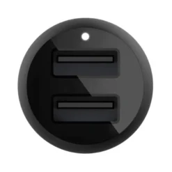 CARGADOR PARA COCHE BELKIN CCB001BTBK DOBLE USB-A 24W 12W X2 COLOR NEGRO