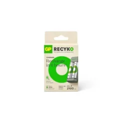 CARGADOR DE PILAR RECARGABLES GP AA/AAA INCLUYE 2 PILAS AA 2100 MAH