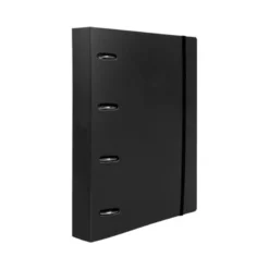 CARPETA 4 ANILLAS 25 MM LIDERPAPEL DIN A4 COLOR NEGRO POLIPROPILENO