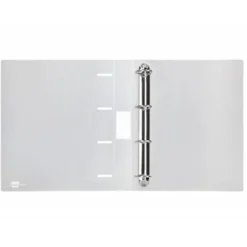 CARPETA 4 ANILLAS 40 MM LIDERPAPEL DIN A4 COLOR TRANSPARENTE POLIPROPILENO