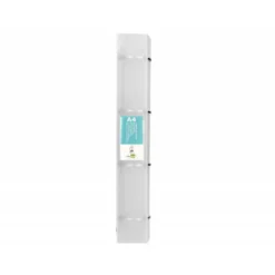 CARPETA 4 ANILLAS 40 MM LIDERPAPEL DIN A4 COLOR TRANSPARENTE POLIPROPILENO
