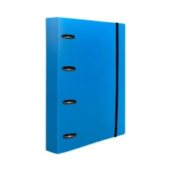 CARPETA 4 ANILLAS 25 MM LIDERPAPEL DIN A4 COLOR AZUL POLIPROPILENO