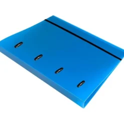 CARPETA 4 ANILLAS 25 MM LIDERPAPEL DIN A4 COLOR AZUL POLIPROPILENO