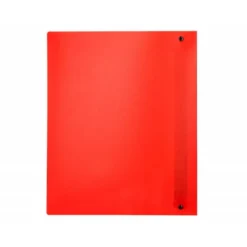 CARPETA 4 ANILLAS 40 MM LIDERPAPEL DIN A4 COLOR ROJO POLIPROPILENO