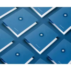 CARPETA 4 ANILLAS 40 MM MIXTAS LIDERPAPEL ANTARTIK DIN A4 COLOR AZUL CARTON FORRADO