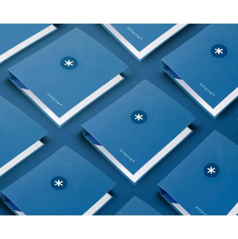 CARPETA 4 ANILLAS 40 MM MIXTAS LIDERPAPEL ANTARTIK DIN A4 COLOR AZUL CARTON FORRADO