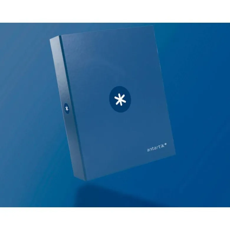 CARPETA 4 ANILLAS 40 MM MIXTAS LIDERPAPEL ANTARTIK DIN A4 COLOR AZUL CARTON FORRADO