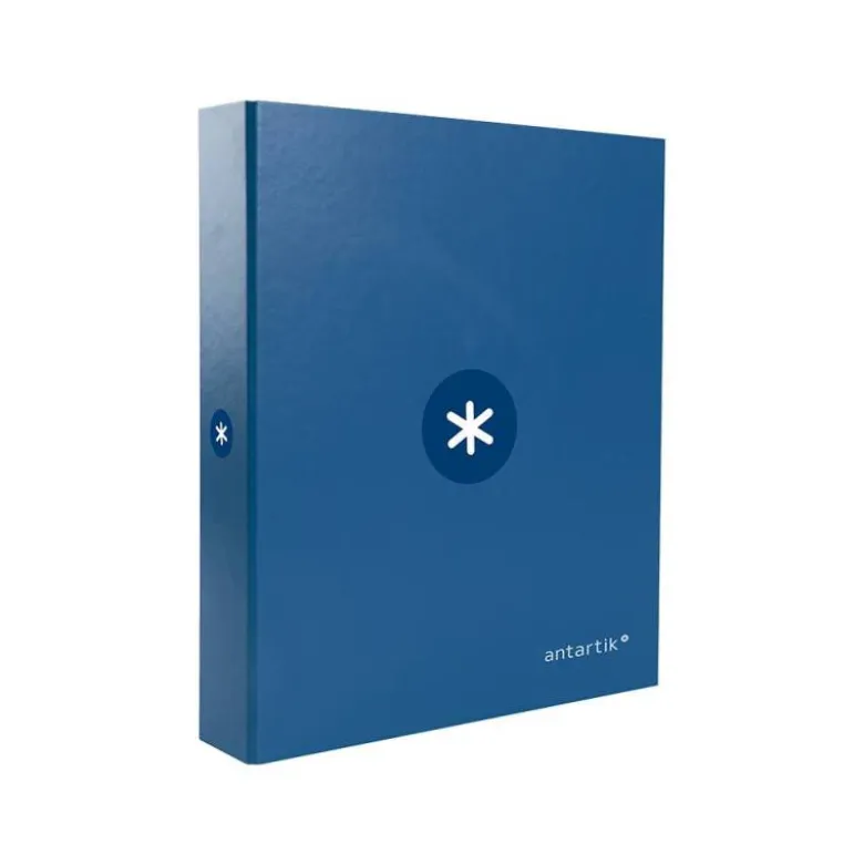 CARPETA 4 ANILLAS 40 MM MIXTAS LIDERPAPEL ANTARTIK DIN A4 COLOR AZUL CARTON FORRADO