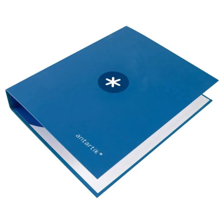CARPETA 4 ANILLAS 40 MM MIXTAS LIDERPAPEL ANTARTIK DIN A4 COLOR AZUL CARTON FORRADO
