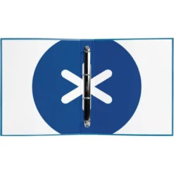 CARPETA 4 ANILLAS 40 MM MIXTAS LIDERPAPEL ANTARTIK DIN A4 COLOR AZUL CARTON FORRADO