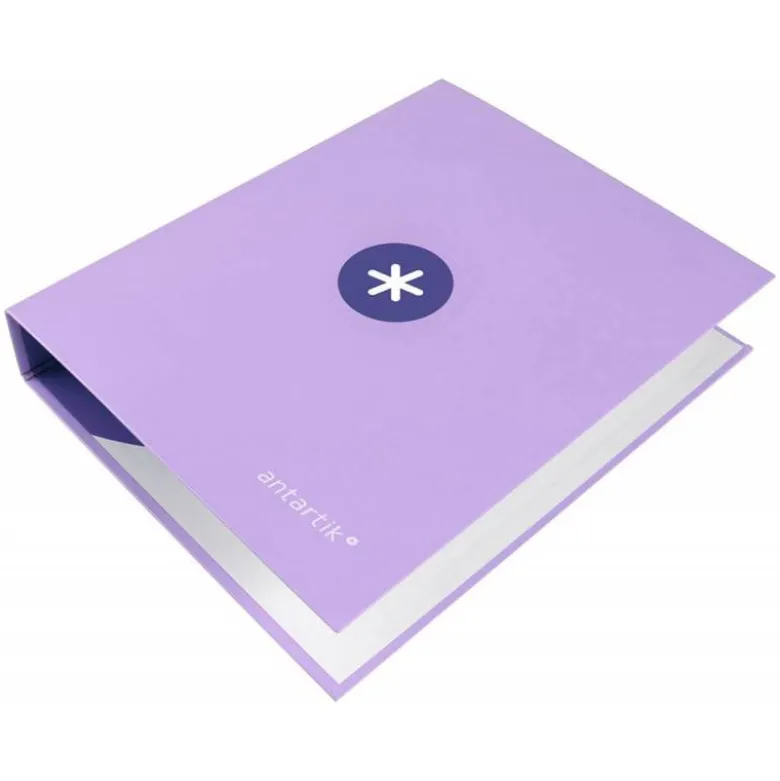 CARPETA 4 ANILLAS 40 MM MIXTAS LIDERPAPEL ANTARTIK A4 FORRADA COLOR LAVANDA LILA