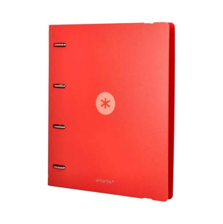 CARPETA 4 ANILLAS DE 35 MM MIXTAS ANTARTIK A4 FOAM COLOR ROJO