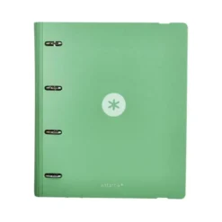 CARPETA 4 ANILLAS DE 35 MM MIXTAS ANTARTIK A4 FOAM COLOR VERDE MATCHA