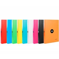 Carpeta 4 anillas 25mm Liderpapel Antartik A4 colores surtidos carton forrado