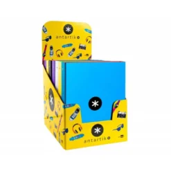 Carpeta 4 anillas 25mm Liderpapel Antartik A4 colores surtidos carton forrado