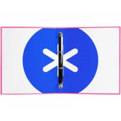 Carpeta 4 anillas 25mm Liderpapel Antartik A4 color rosa carton forrado