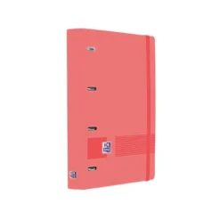 CARPETA 4 ANILLAS OXFORD EUROPEANBINDER LIVE&GO TAPA POLIFOAM DIN A4 + RECAMBIO 120 HOJAS CUADRO 5 MM SANDIA