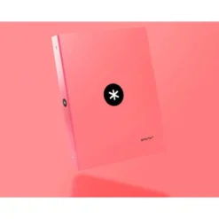 Carpeta Antartik 4 anillas DIN A4 Carton forrado Color Coral