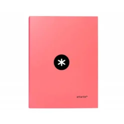 Carpeta Antartik 4 anillas DIN A4 Carton forrado Color Coral
