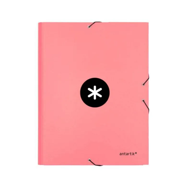 Carpeta Antartik clasificadora DIN A4 con 12 departamentos en Carton forrado Coral