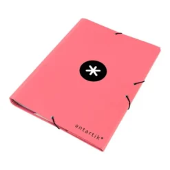 Carpeta Antartik clasificadora DIN A4 con 12 departamentos en Carton forrado Coral
