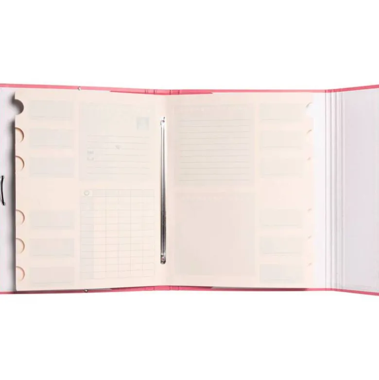 Carpeta Antartik clasificadora DIN A4 con 12 departamentos en Carton forrado Coral