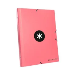 Carpeta Antartik clasificadora DIN A4 con 12 departamentos en Carton forrado Coral