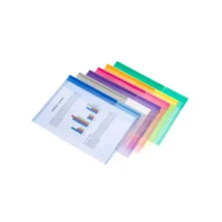 CARPETA BROCHE DJOIS POLIPROPILENO DIN A4 HORIZONTAL PACK DE 12 UNIDADES COLORES SURTIDOS