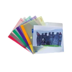 CARPETA BROCHE DJOIS POLIPROPILENO DIN A4 HORIZONTAL PACK DE 12 UNIDADES COLORES SURTIDOS