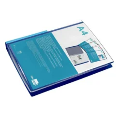 Carpeta Canguro Liderpapel DIN A4 poliporpileno 40 fundas color azul