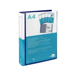 Carpeta Canguro Liderpapel DIN A4 poliporpileno 40 fundas color azul