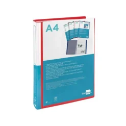 Carpeta Canguro Liderpapel DIN A4 poliporpileno 20 fundas color rojo