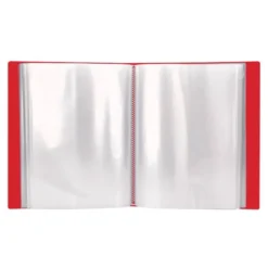 Carpeta Canguro Liderpapel DIN A4 poliporpileno 20 fundas color rojo